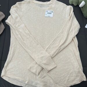 American Eagle Outfitters Cream Blouse